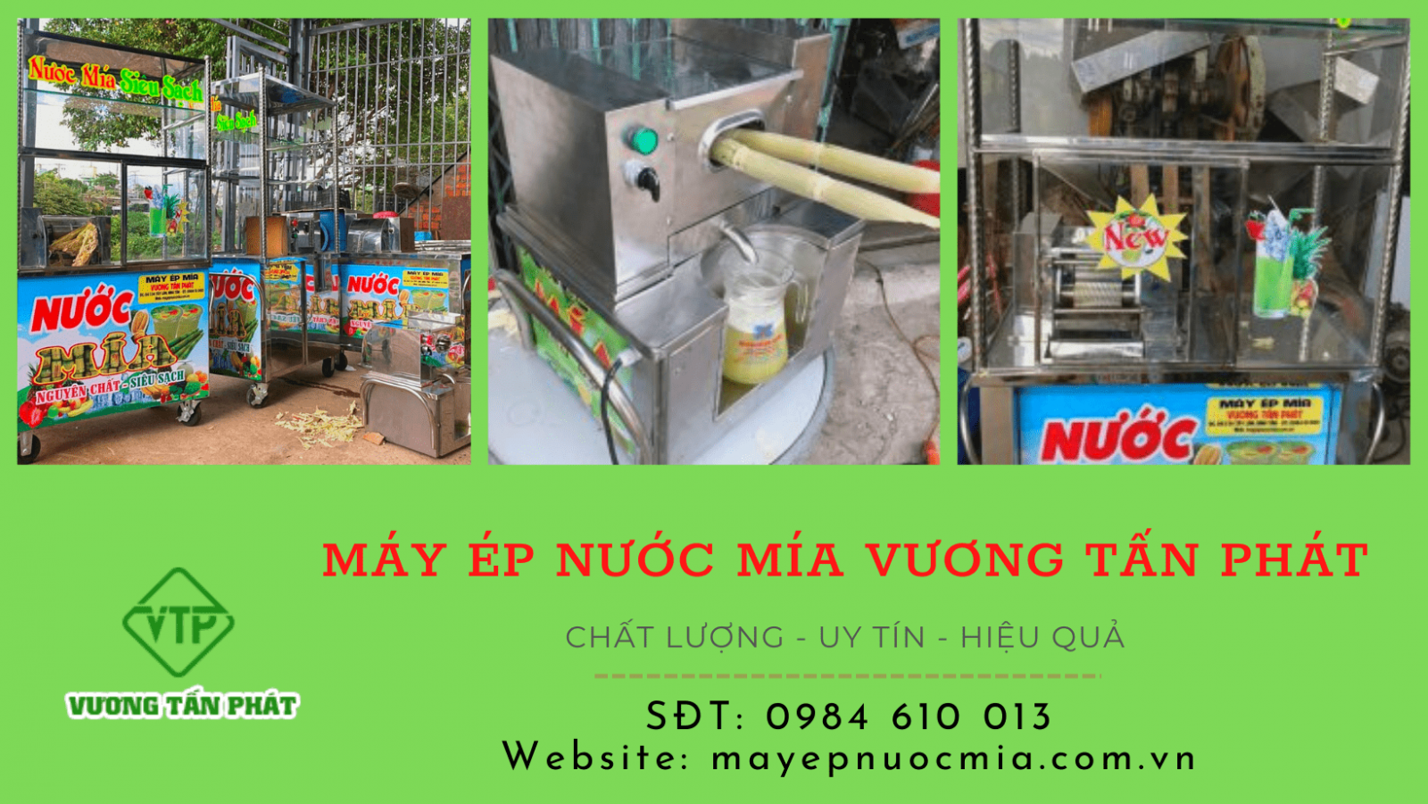 Một số sản phẩm máy ép nước mía Vương Tấn Phát